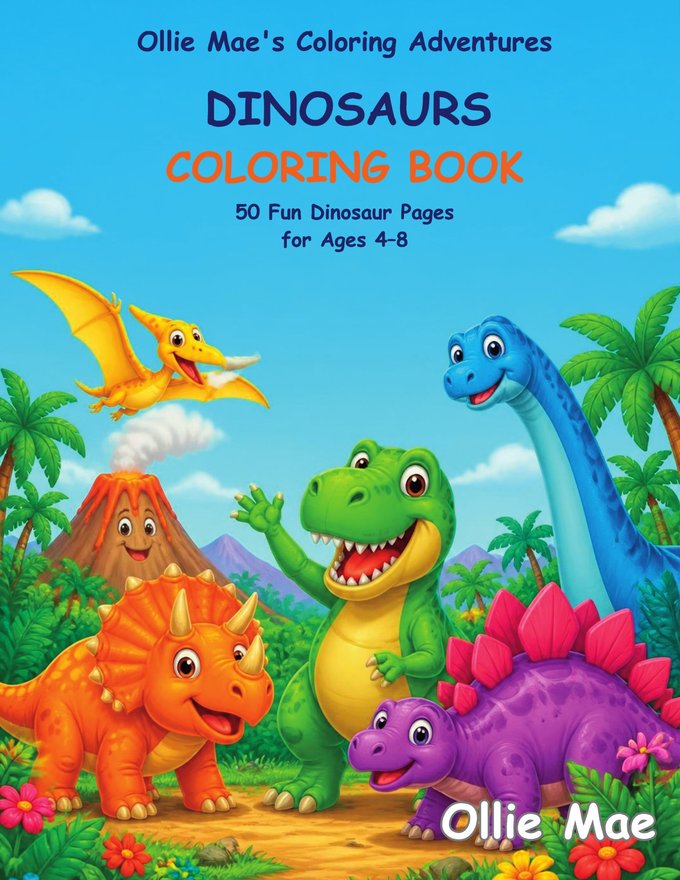 Dinosaurs Coloring Book cover