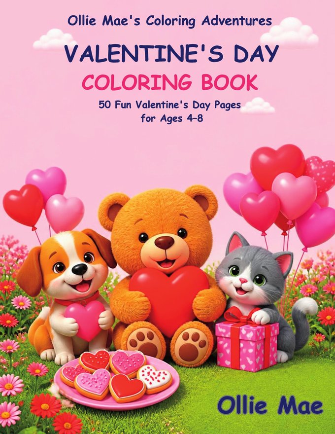 Valentine's Day Coloring Book cover